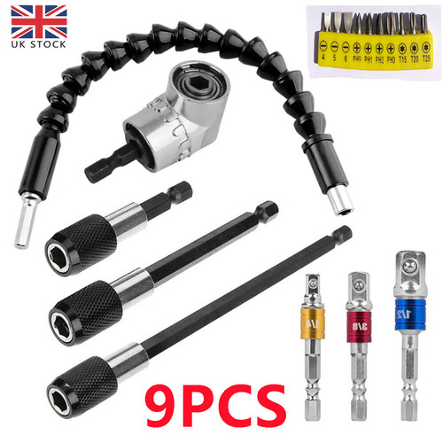 Socket bits adapter set hex - 9x,