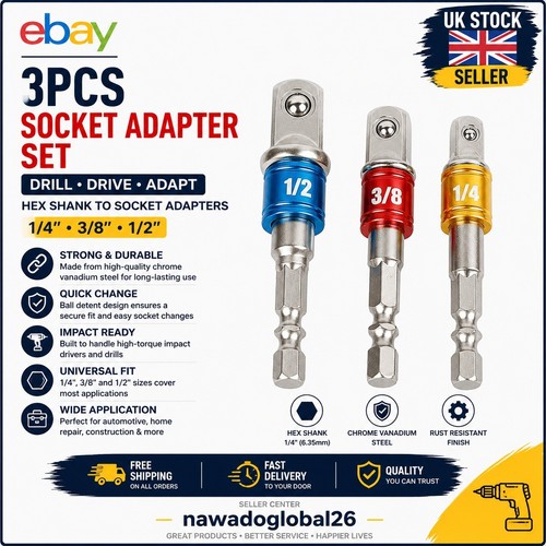 Socket bits adapter - socket, hex
