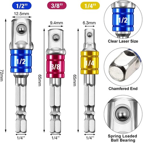 Socket bits adapter - socket, hex