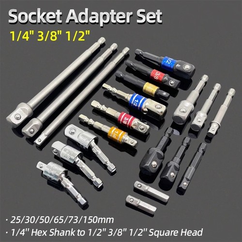 Pcs socket bit adapter hex - bit,