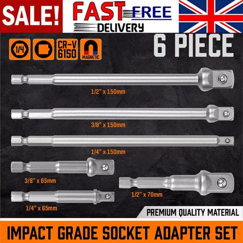 6pcs socket bit adapter set - socket,