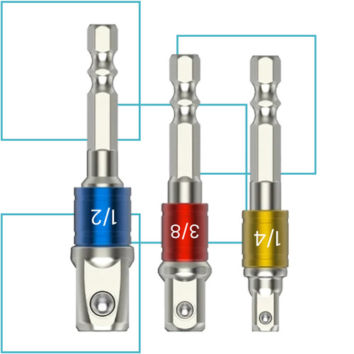 Socket bits adapter - socket, hex